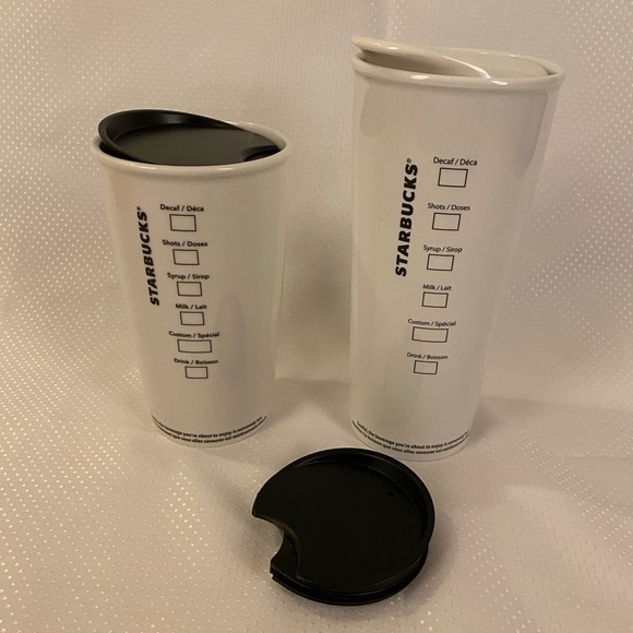 Starbucks Kitchen Pair Of Starbucks Ceramic Travel Mugs Poshmark